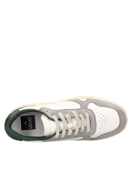 Sneakers in pelle ed ecopelle LIU JO | WALKER 01 TUMBLED LEATHER/COW SUEDEBIANCO-GRIGIO-VERDE